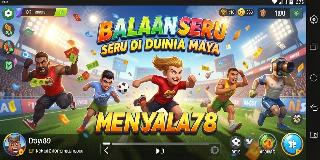 Screenshot gameplay MENYALA78 dengan balapan mendebarkan.