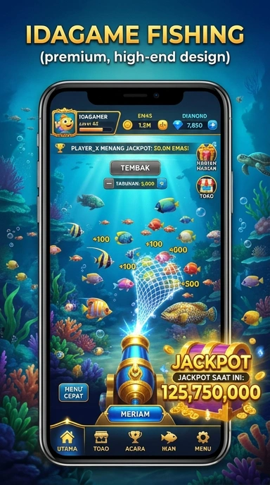Screenshot aplikasi dengan berbagai pilihan di idagame.